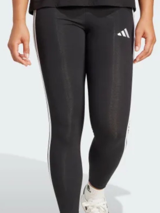 adidas Pants - Black Adidas 4 striped cotton leggings Track Pants with White Stripes